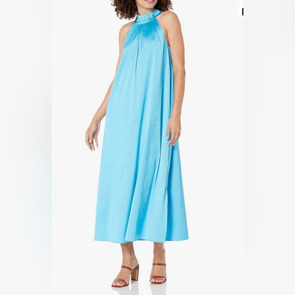 The Drop Women’s Arlette Silky Stretch Halter Maxi Dress